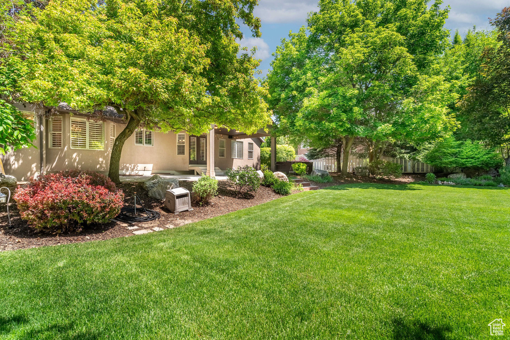 View of yard featuring a patio area