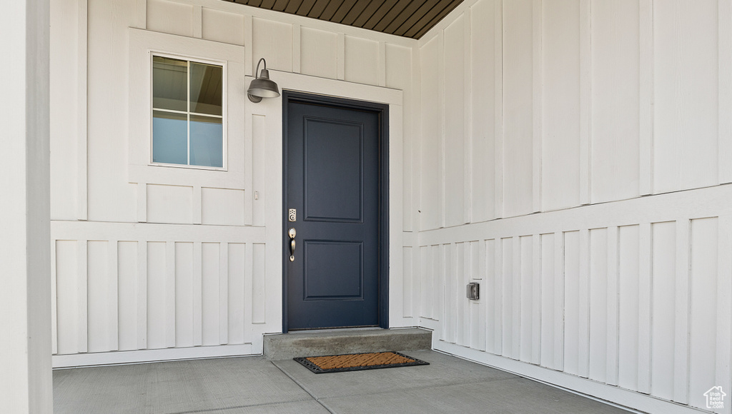 View of exterior entry
