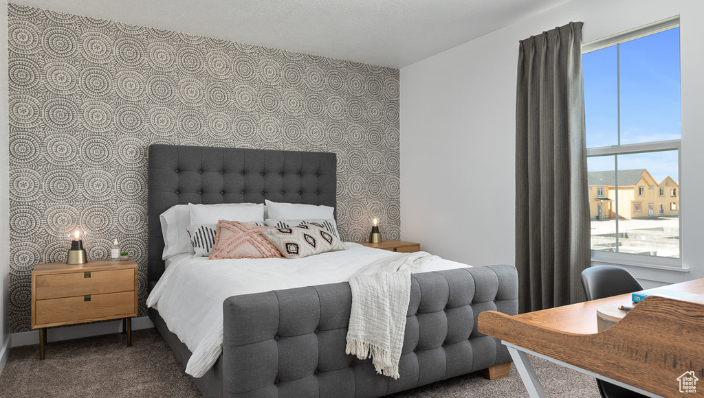 View of carpeted bedroom