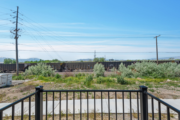 View of yard with a mountain view