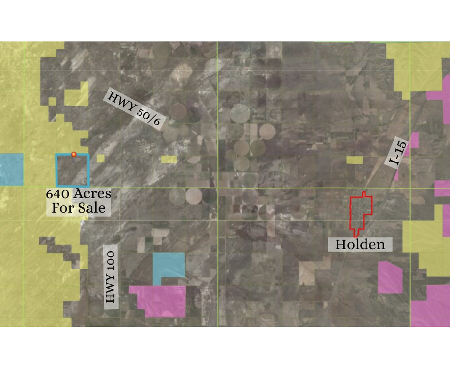 Aerial overview of property\'s location featuring property boundaries highlighted