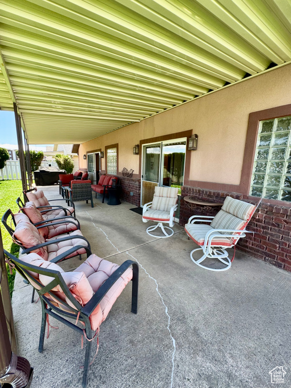 View of patio / terrace with an outdoor hangout area