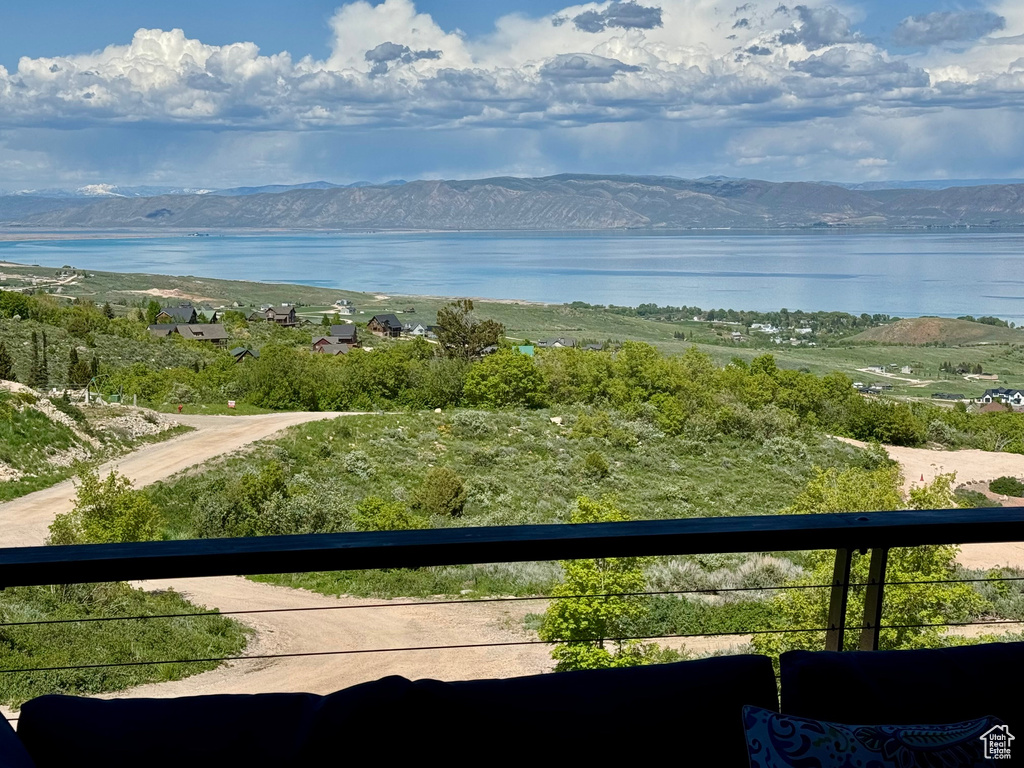 Water view featuring a mountainous background