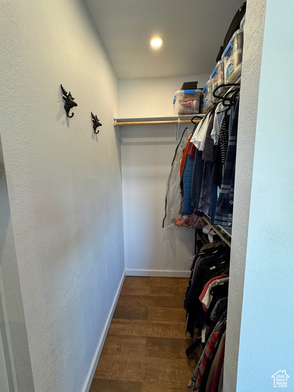 Spacious closet featuring wood finished floors