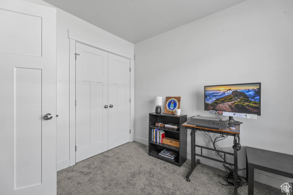 Office space featuring carpet floors