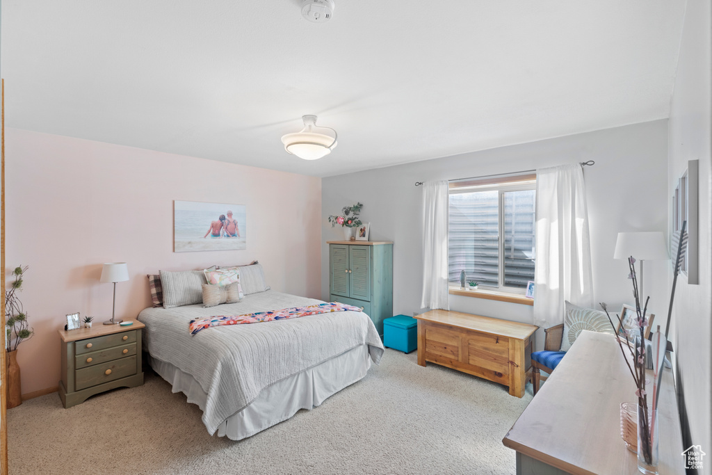 View of carpeted bedroom