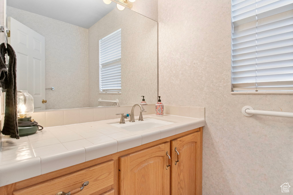 Bathroom featuring vanity