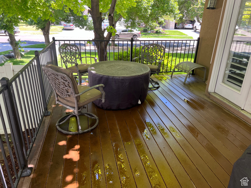 View of wooden porch