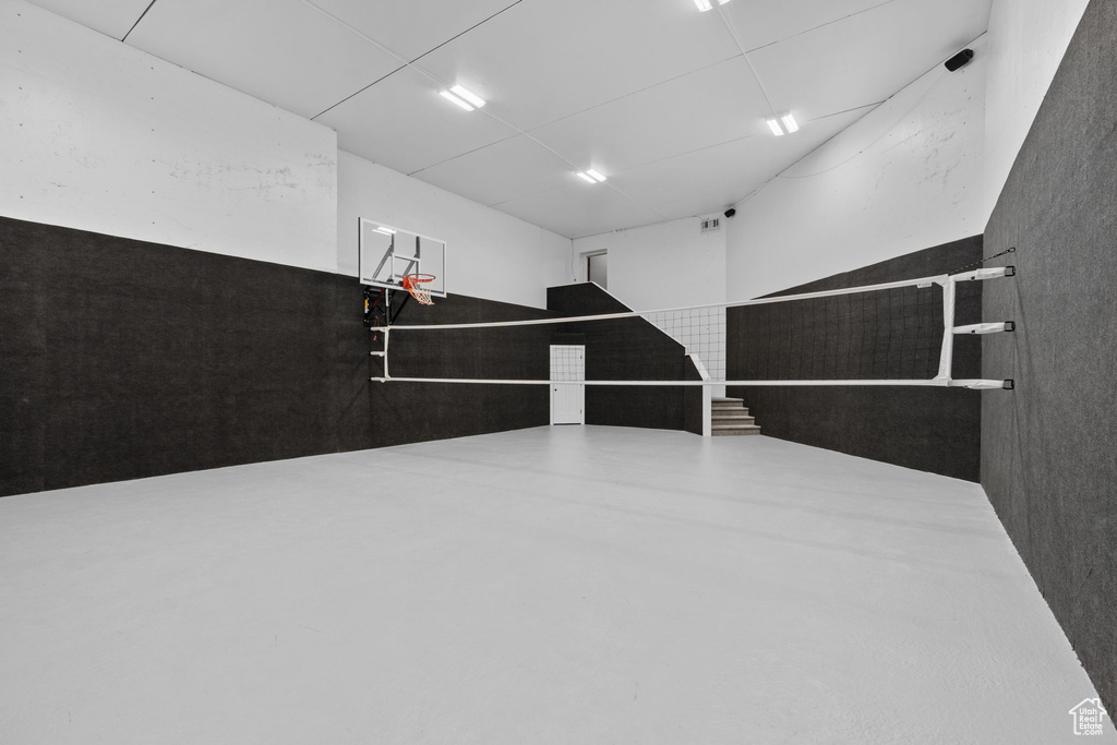 View of basketball court with basketball court