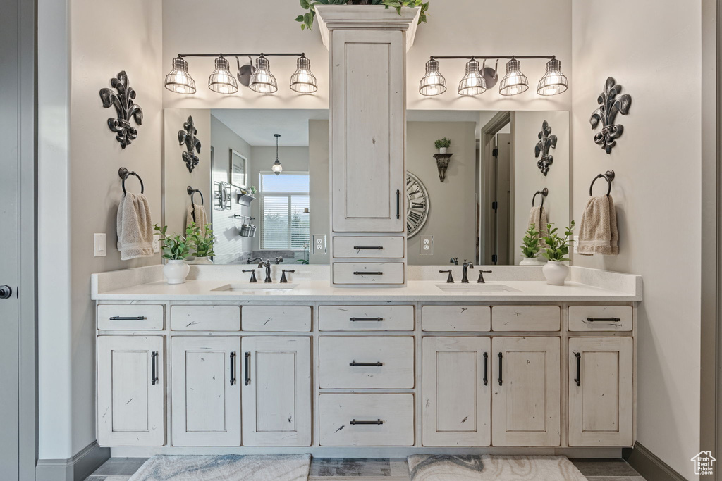 Bathroom with double vanity