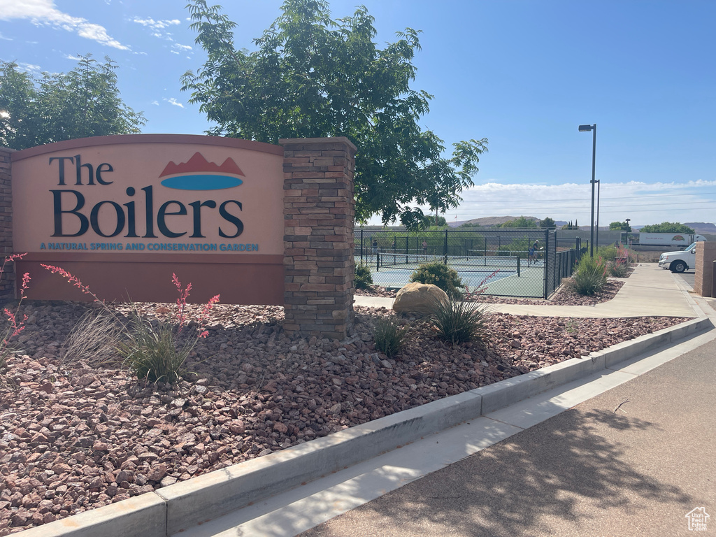 View of community sign