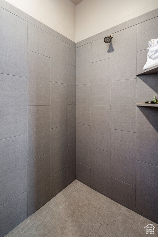 Bathroom with tiled shower