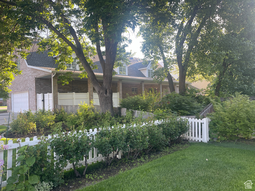 View of front facade with brick siding