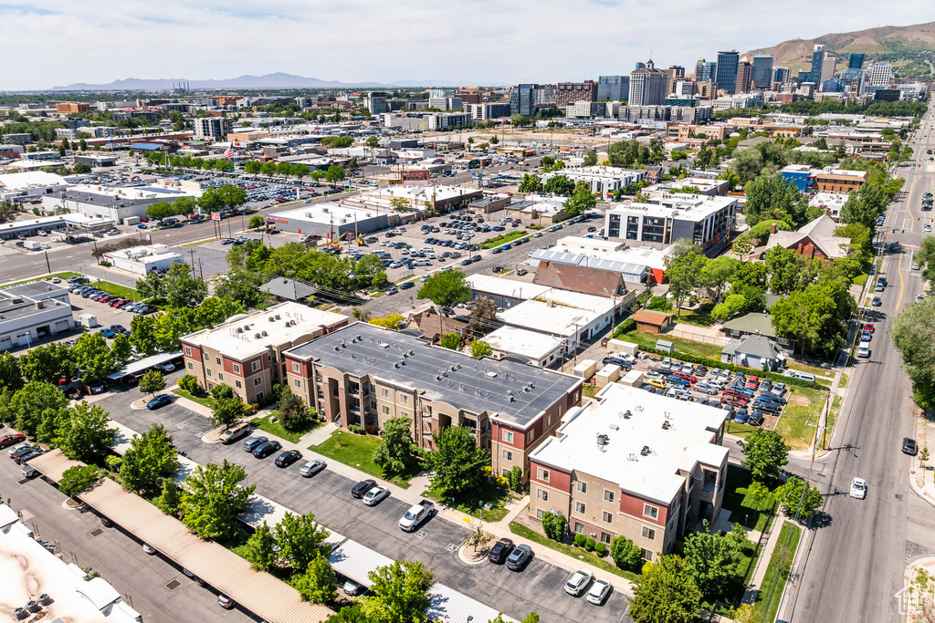 View of urban area featuring a mountainous background