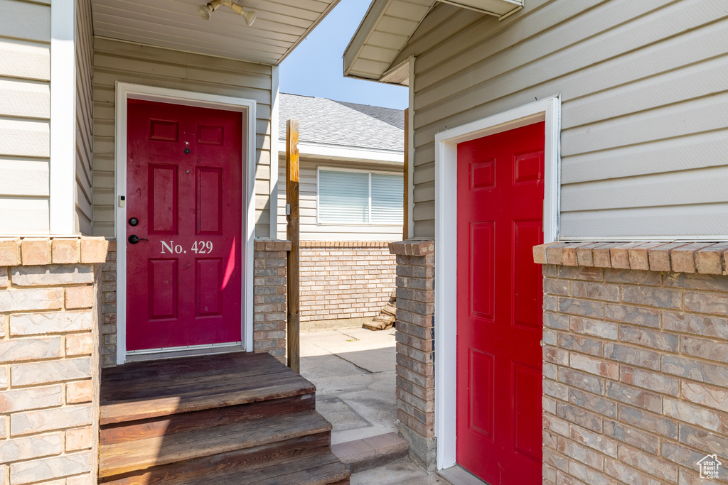 View of doorway to property