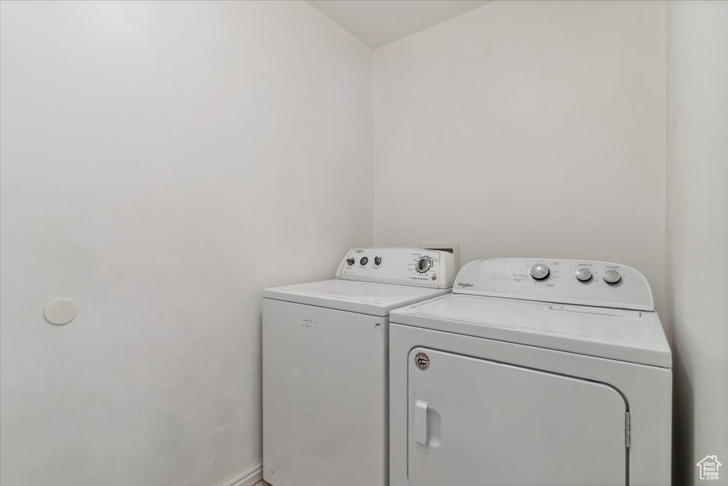 Laundry room with separate washer and dryer
