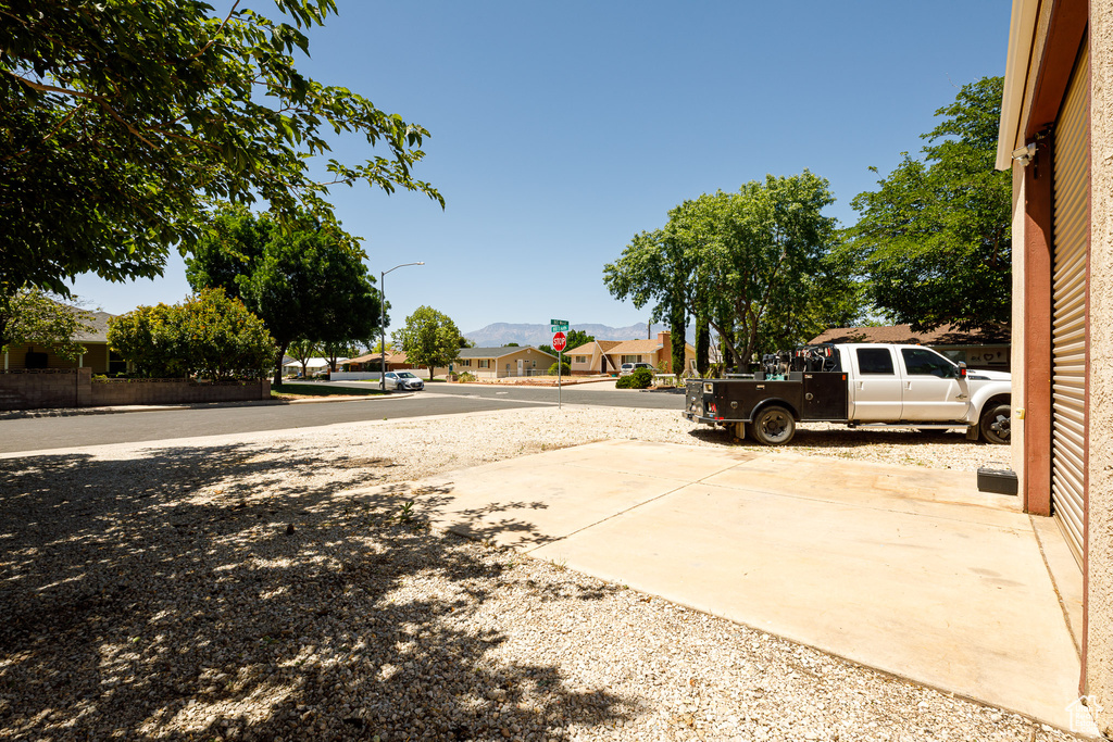 View of yard with a residential view