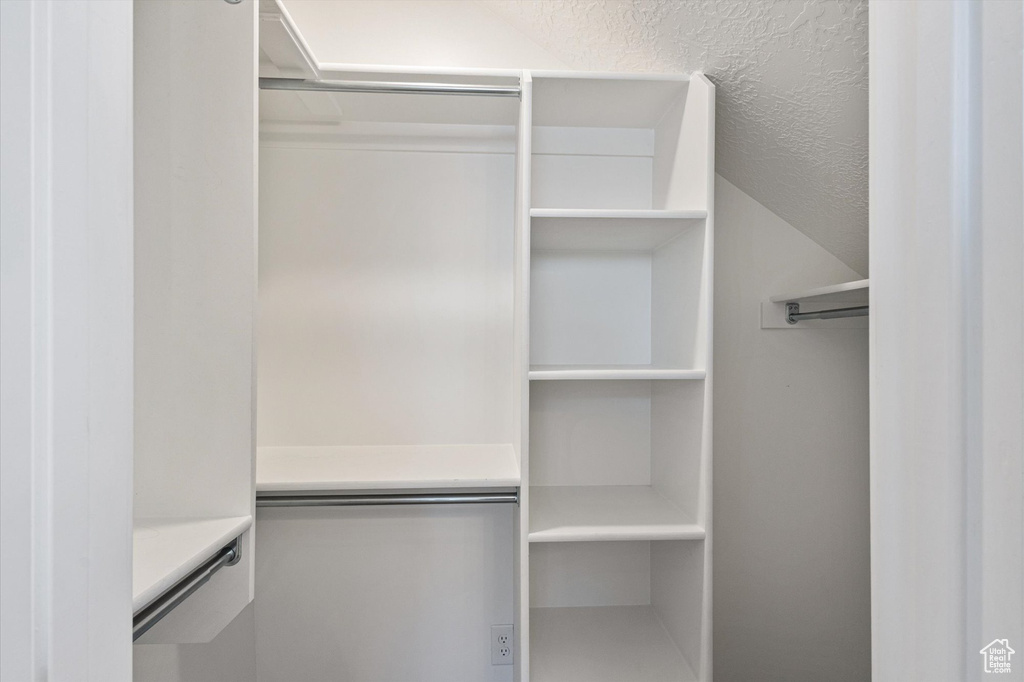 View of walk in closet