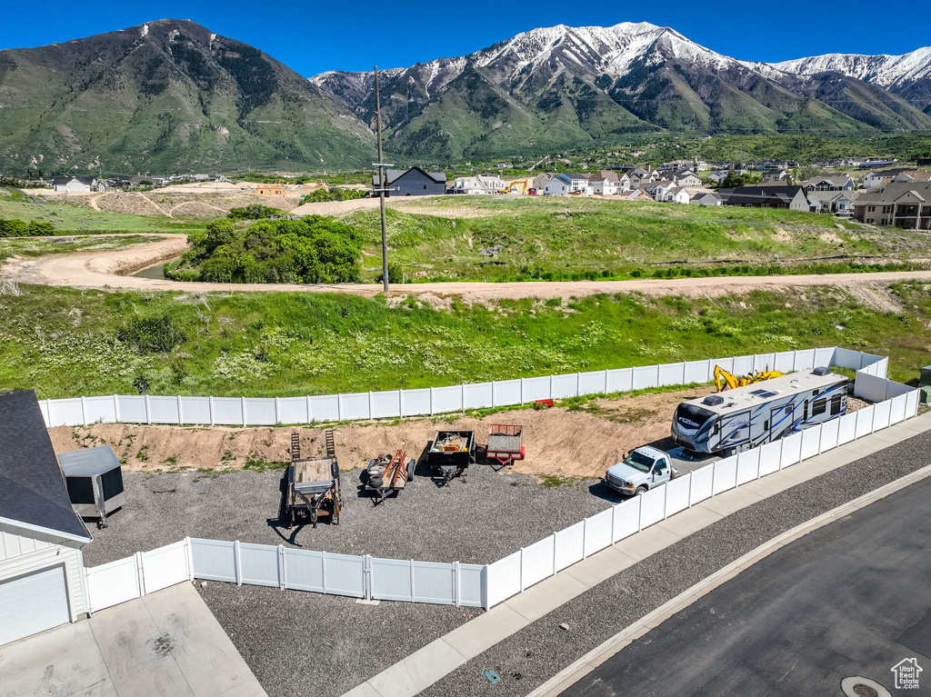 Mountain view featuring nearby suburban area