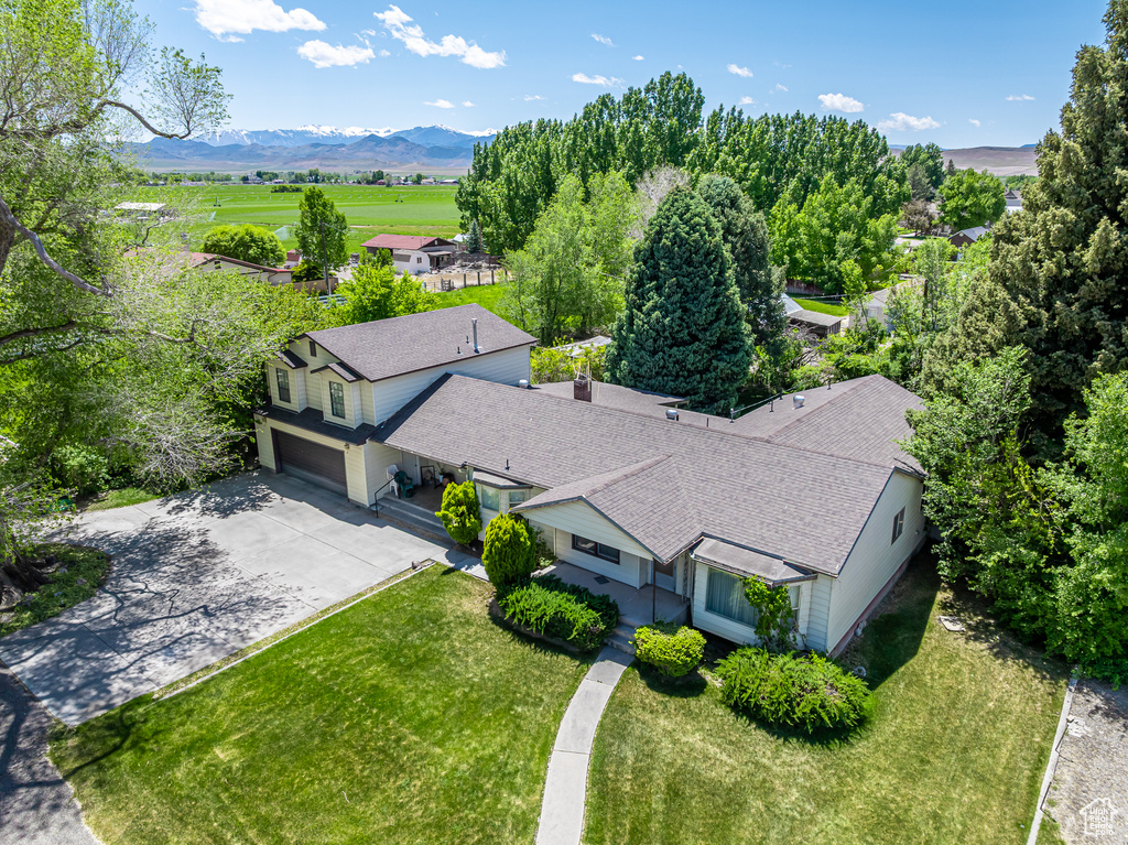 View from above of property