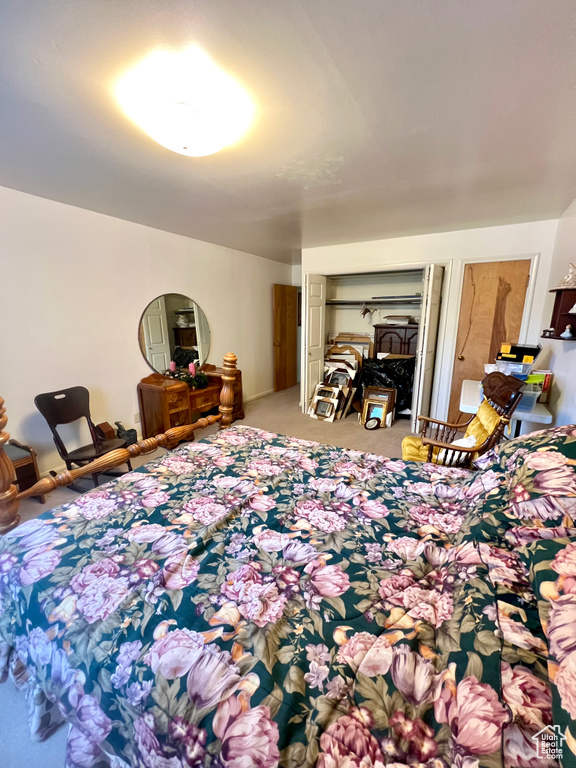 View of carpeted bedroom