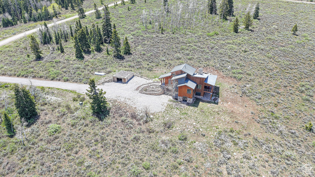 View from above of property
