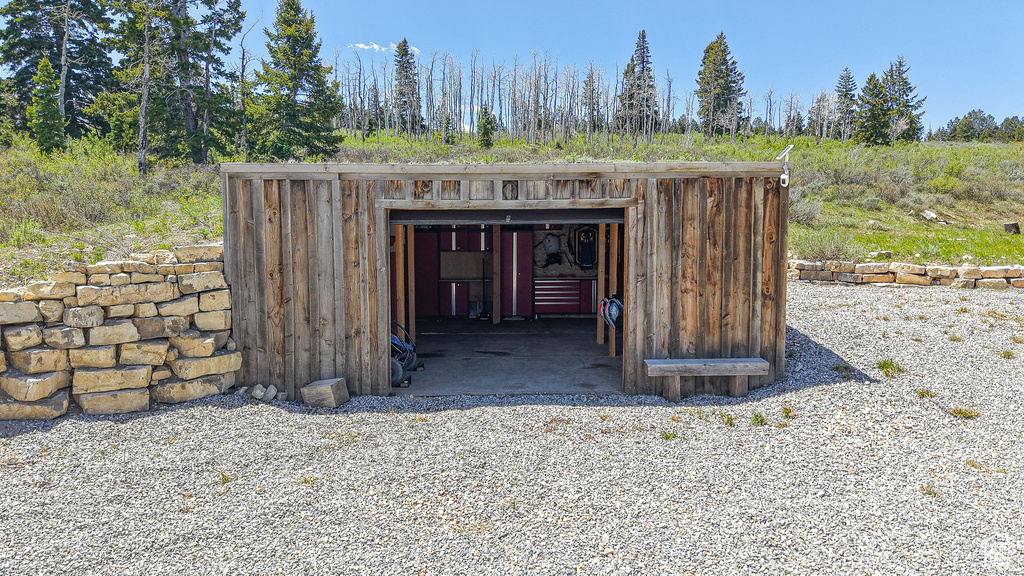 View of outbuilding