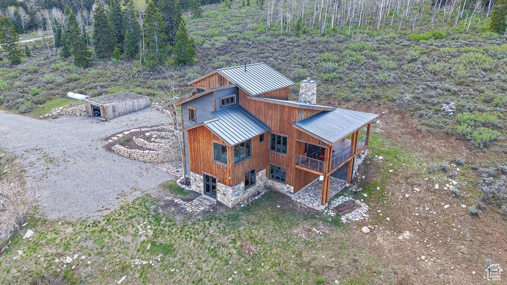 View from above of property