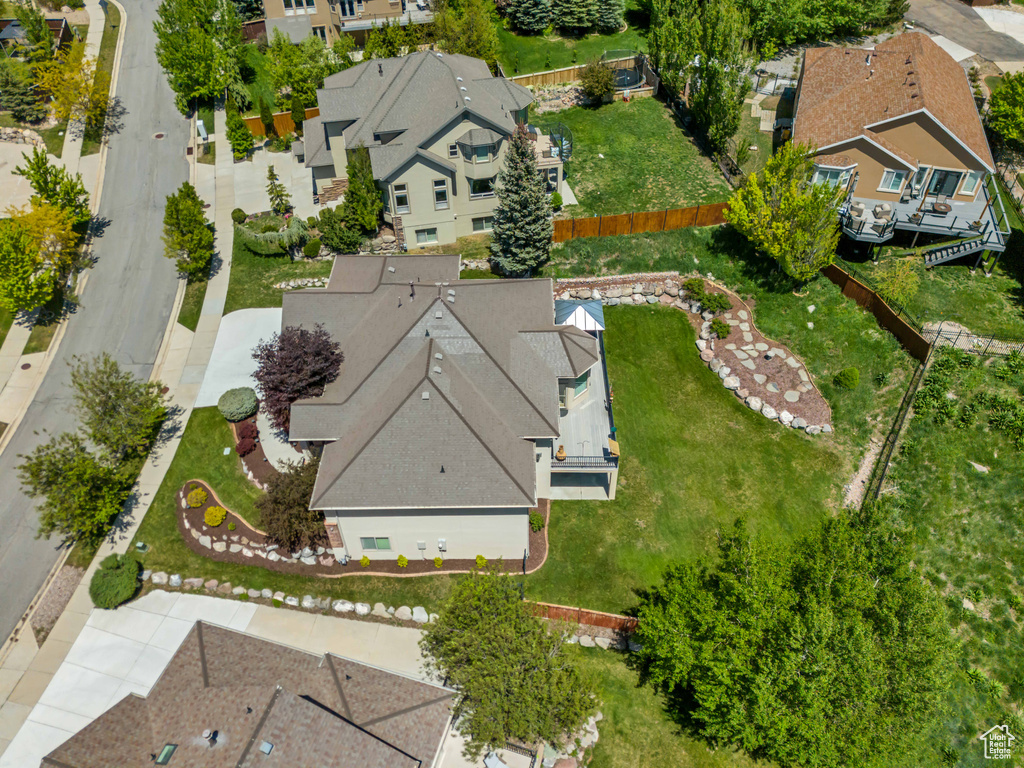 Aerial view of residential area