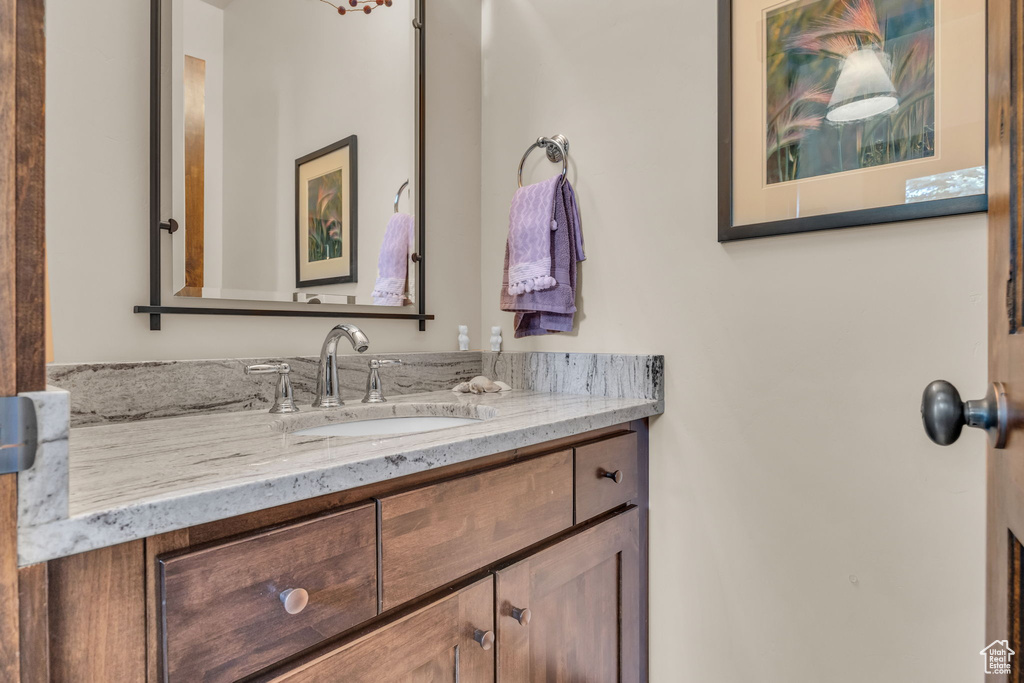 Bathroom featuring vanity