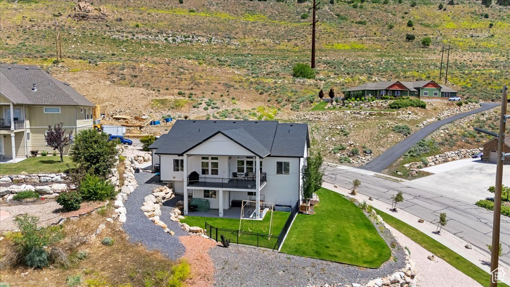 View from above of property