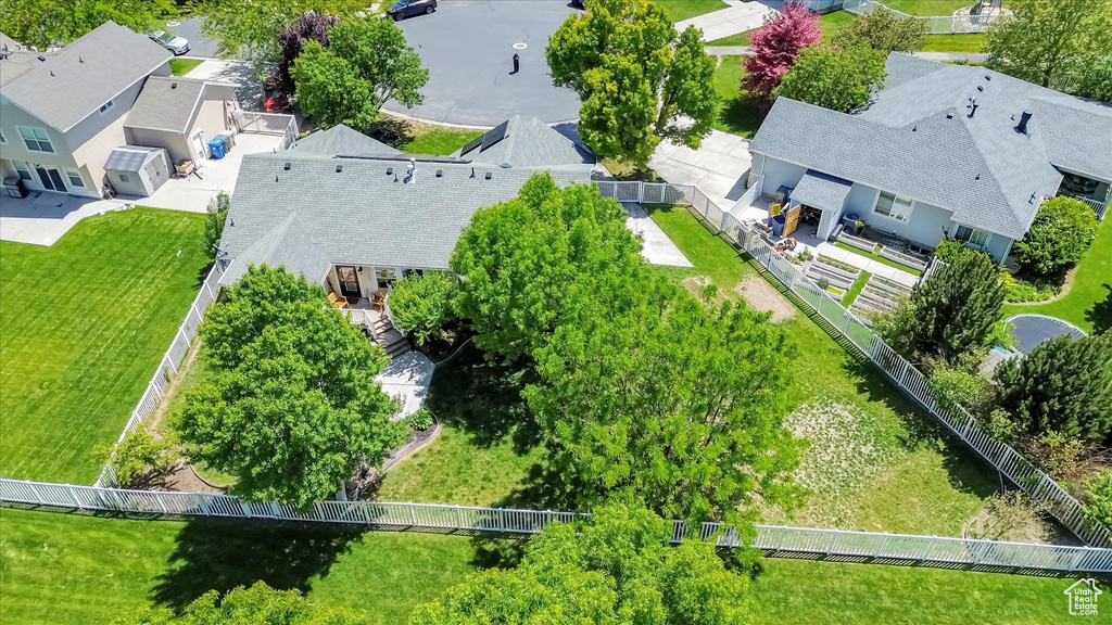 View from above of property