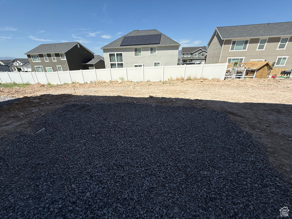 View of yard featuring a residential view