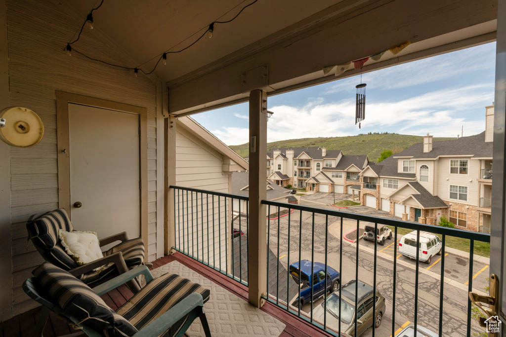Balcony with a residential view