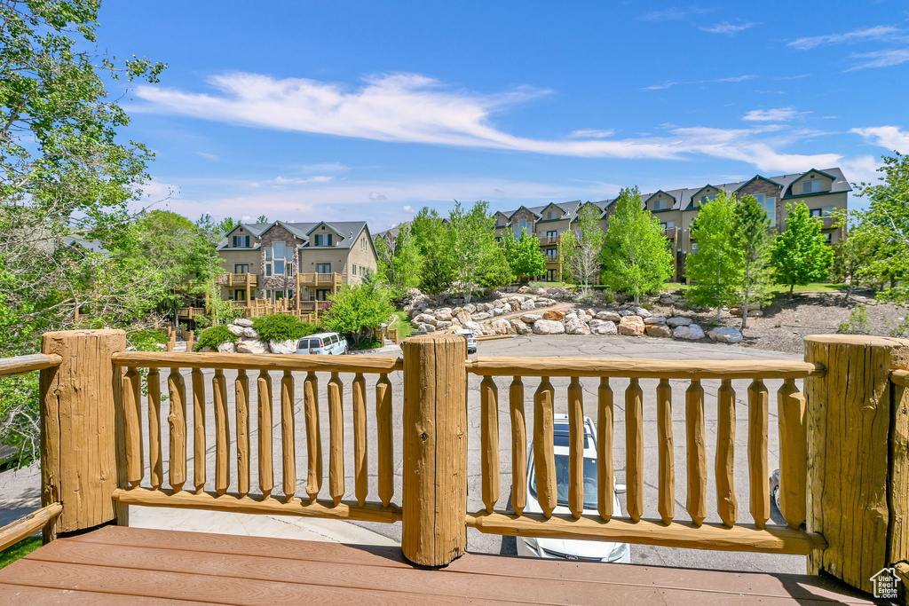 Deck featuring a residential view