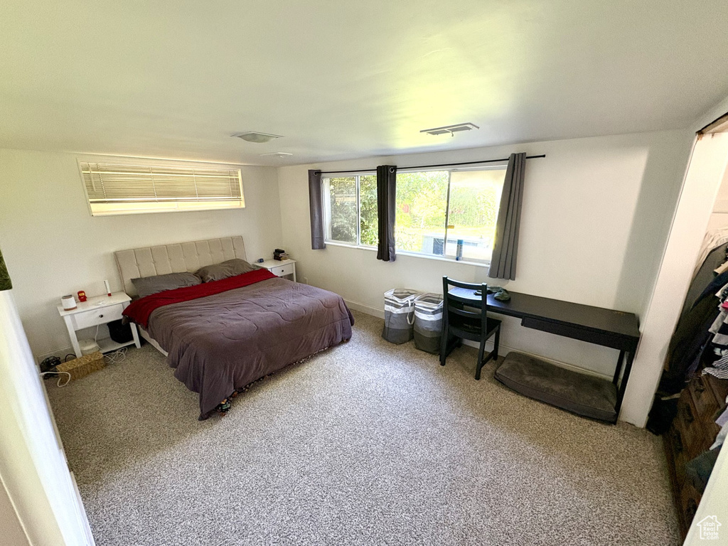 View of carpeted bedroom
