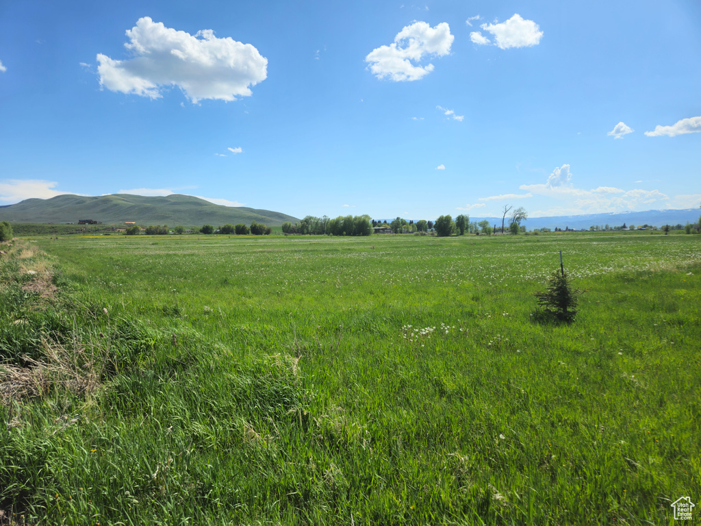 Mountain view with rural landscape