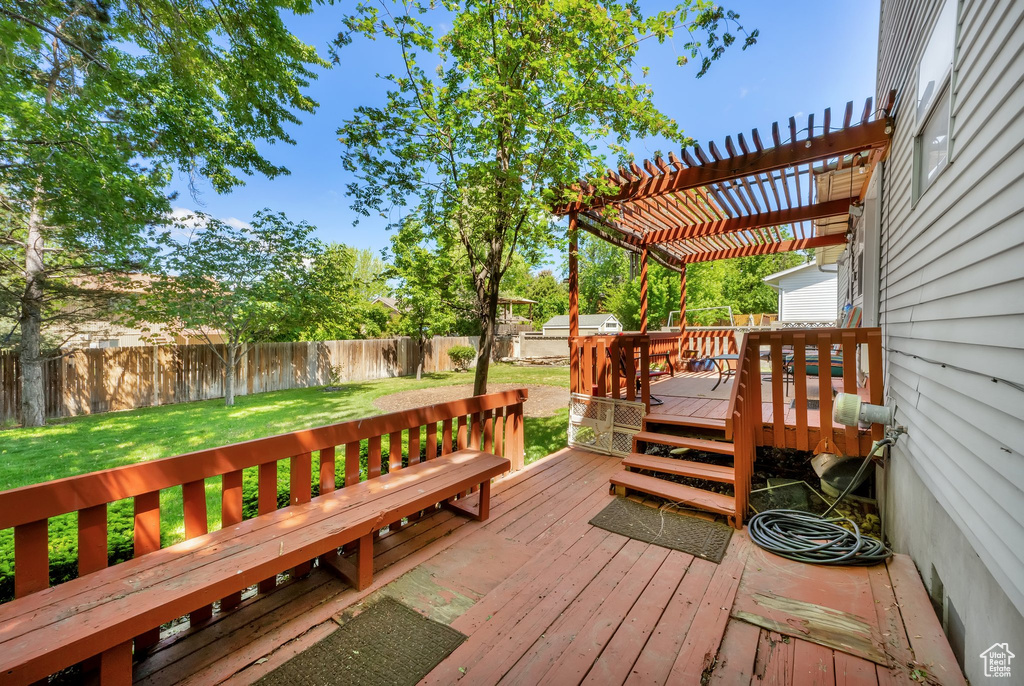Deck with a pergola