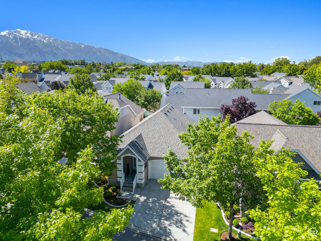 Aerial view of residential area