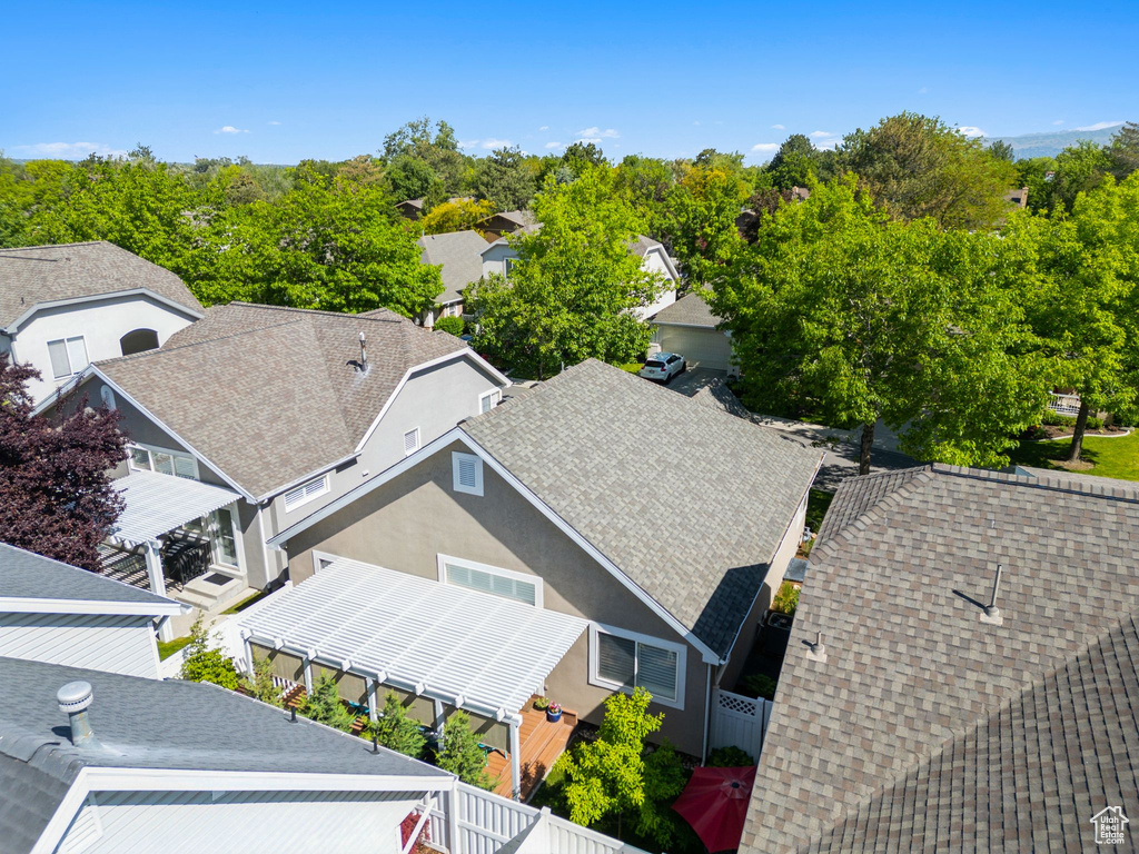 Aerial view of residential area