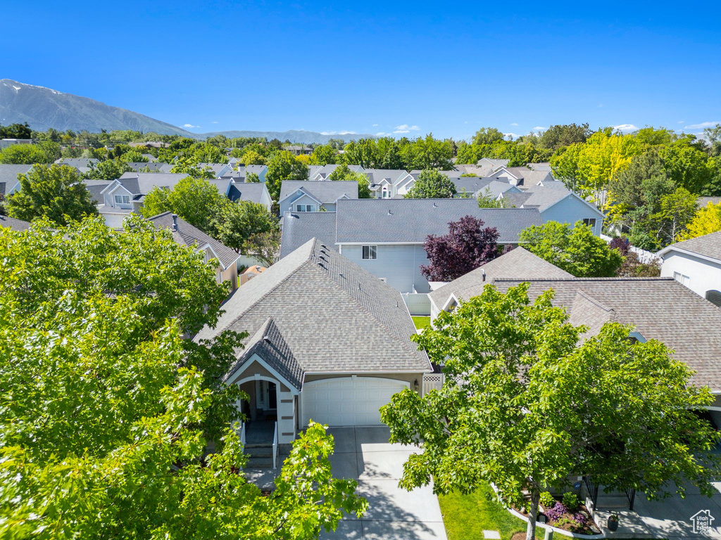 Aerial view of residential area