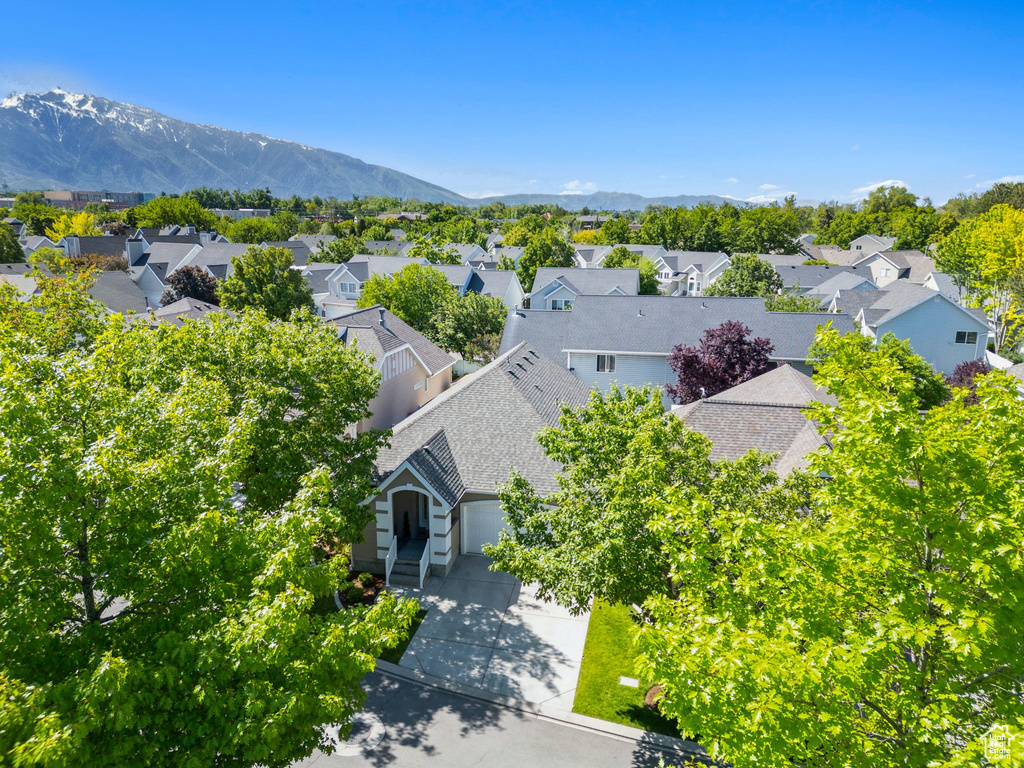 Aerial view of residential area