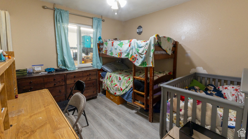 Bedroom featuring wood finished floors