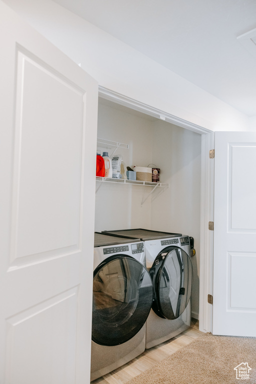 Laundry room with washer and dryer