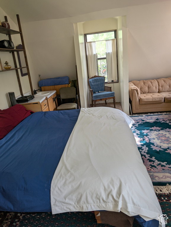 View of carpeted bedroom