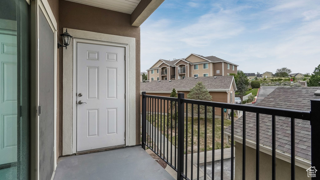 Balcony with a residential view