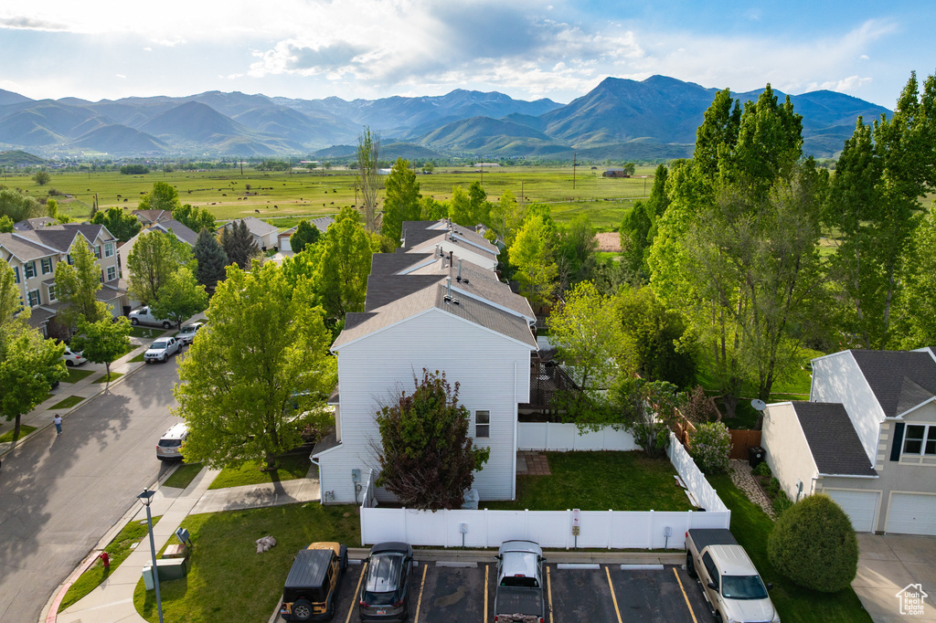 View of rural area with a mountainous background