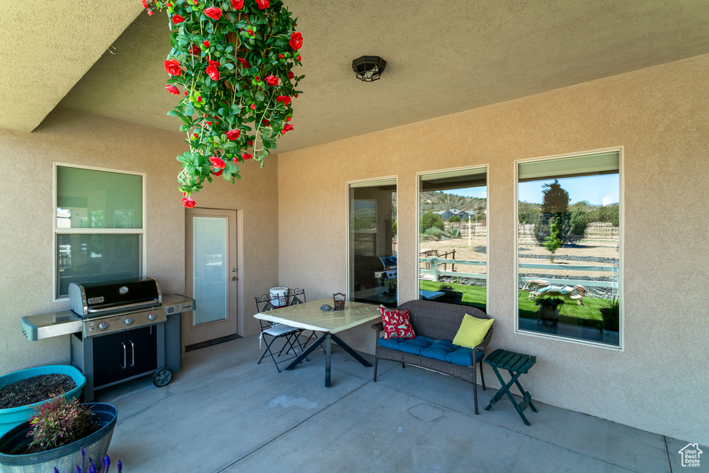 View of patio / terrace with grilling area