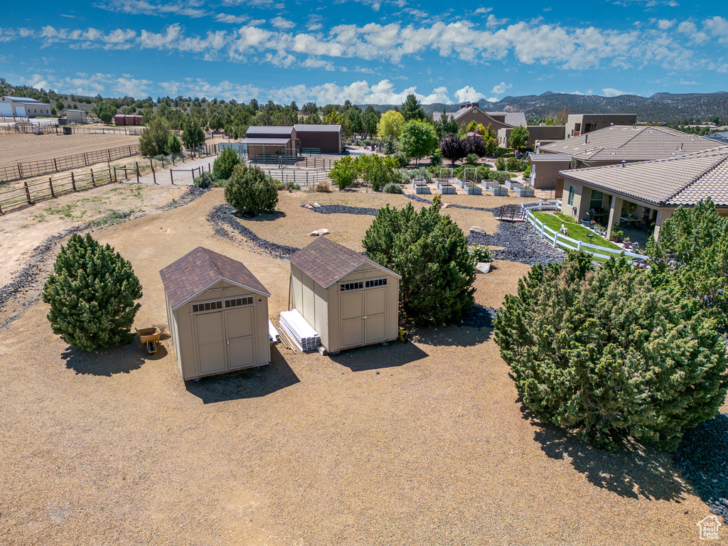 View from above of property