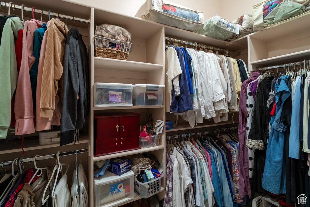 View of spacious closet